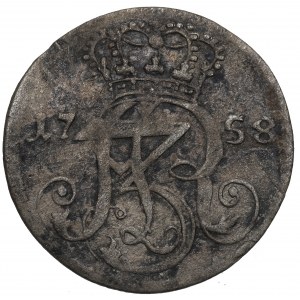 August III Sas, Trojak 1758, Gdaňsk