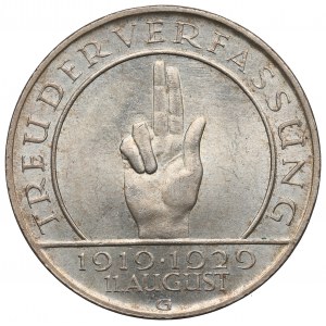 Německo, Výmarská republika, 3 marky 1929 G