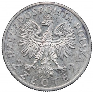 II Republic of Poland, 2 zloty 1933 Polonia