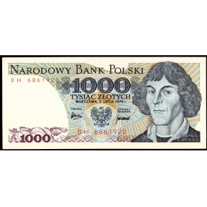 PRL, 1000 złotych 1975 BH - RZADKOŚĆ !