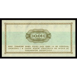 Pewex, dárkový certifikát, 1 cent 1969 - GL