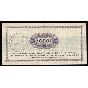 Pewex, kupón na tovar, 50 centov 1969 - GC