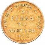 Ruské dělení, Mikuláš I., 3 ruble=20 zlotých 1835, Petrohrad