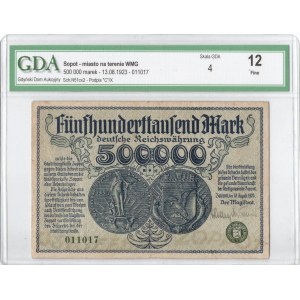 Sopoty, 500 000 marek 1923 - GDA 12