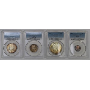 Kanada, Zestaw rocznika 1967 - całość grading PCGS MS64