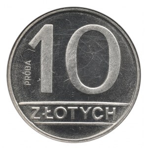 PRL, 10 złotych 1989 - Próba Nikiel
