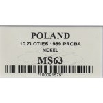 People's Republic of Poland, 10 zloty 1989 - Sample Nickel