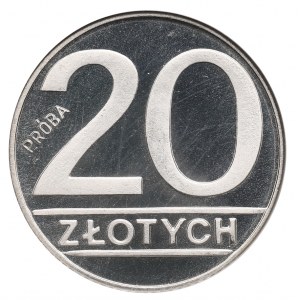 PRL, 20 złotych 1989 - Próba Nikiel