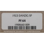 Free City of Danzig, 5 pfennig 1923 - NGC PF64
