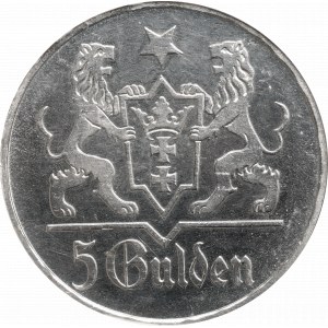 Svobodné město Gdaňsk, 5 guldenů 1923 - NGC PF62