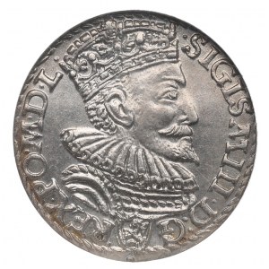 Sigismund III, 3 groschen 1594, Marienburg - NGC MS62