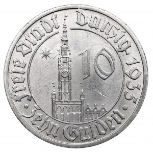 Free City of Danzig, 10 gulden 1935