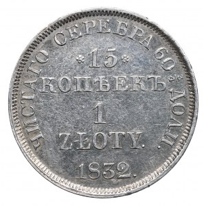 Poland under Russia, Nicholas I, 15 kopecks=1 zloty 1832