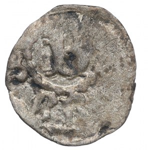 Ladislaus I the Short or Casimir III the Great, Denarius - letter R and crown - UNIQUE