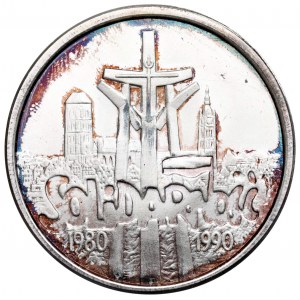 Third Republic, 100,000 zloty 1990 Solidarity type B