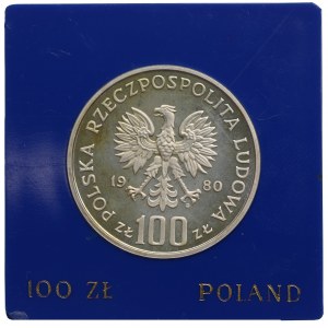 PRL, 100 złotych 1980 Ochrona środowiska - Próba Głuszce Ag