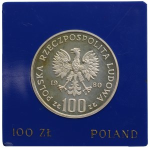 Polská lidová republika, 100 zlotých 1980 Ochrana životního prostředí - Vzorek tetřeva hlušce