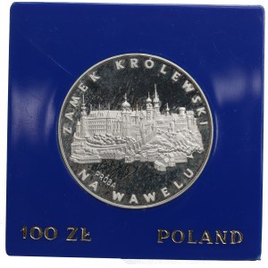 Polská lidová republika, 100 zlotých 1977 Hrad Wawel - vzorek Ag