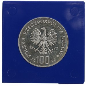 PRL, 100 Zloty 1977 Schloss Wawel - Ag-Probe