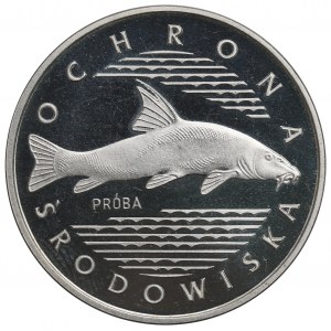 PRL, 100 złotych 1977 Ochrona środowiska - Brzana Próba