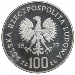 PRL, 100 złotych 1977 Ochrona środowiska - Brzana Próba