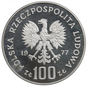 Poľská ľudová republika, 100 zlotých 1977 Ochrana životného prostredia - Ukážka barbel