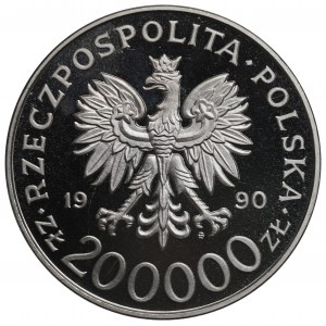 III RP, 200.000 zl 1990 Bór - Probe Nickel