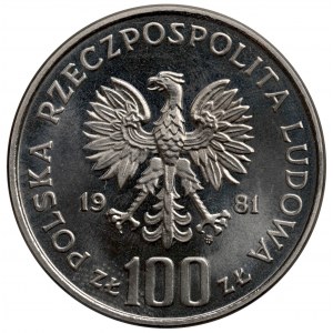 PRL, 100 Zloty 1981 - Sikorski Probe Nickel