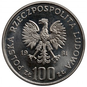 People's Republic of Poland, 100 gold 1981 - Sikorski Sample Nickel