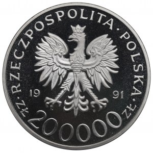 Third Republic, 200,000 zloty 1991 Gen. Okulicki Niedźwiadek - Sample Nickel