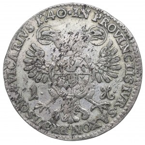 August III Sas, farářský groš 1740