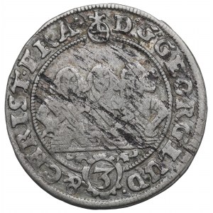 Schlesien, Duchy Brieg-Liegnitz-Wohlau, 3 kreuzer 1656, Liegnitz