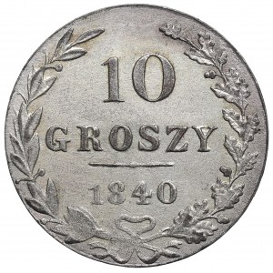 Zabór rosyjski, 10 groszy 1840