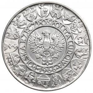 Polská lidová republika, 100 zlotých 1966 Mieszko i Dąbrówka Vzorek stříbra