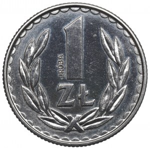 People's Republic of Poland, 1 zloty 1986 - Nickel sample