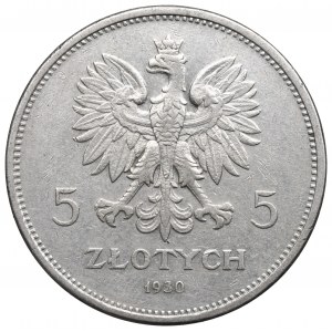 II RP, 5 zlotých 1930 Banner