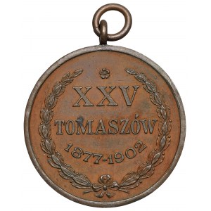 Poľsko, Medaila k 20. výročiu založenia hasičského zboru Tomaszów 1902 - RARE