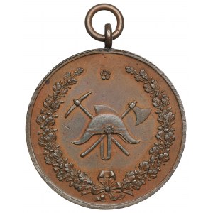 Polen, Medaille zum 20-jährigen Bestehen der Feuerwehr Tomaszów 1902 - RARE