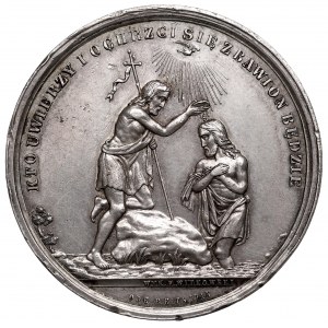 Polen, Gedenkmedaille auf die Taufe 1898 - Witkowski Silber