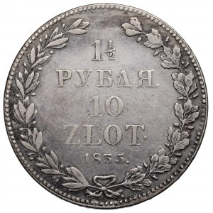 Congress Poland, Nicholas I, 1-1/2 rouble=10 zloty 1835 НГ Petersburg