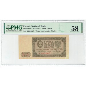 PRL, 2 zloty 1948 X 0003007 - PMG 58