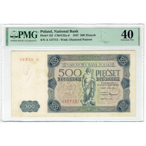 PRL, 500 zlotých 1947 A - PMG 40