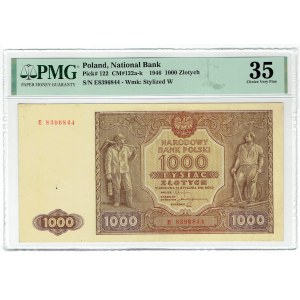 PRL, 1000 złotych 1946 E - PMG 35