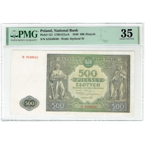 PRL, 500 złotych 1946 G - PMG 35