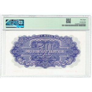 PRL, 50 zloty 1944 , ...owe.... EE - PMG 58