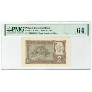 GG, 2 zloty 1940 B - PMG 64