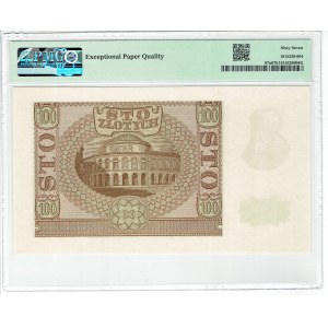 GG, 100 złotych 1940 - rzadsza seria B - WWII London Counterfeit - PMG 67 EPQ