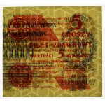 II RP, 5 groszy 1924 - prawa połówka - PMG 63