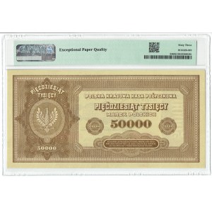 II RP, 50,000 Polish marks 1922 - H - PMG 63 EPQ