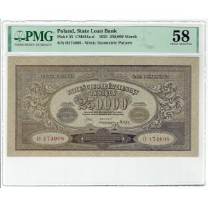 II RP, 250.000 marek polskich 1923 O - PMG 58